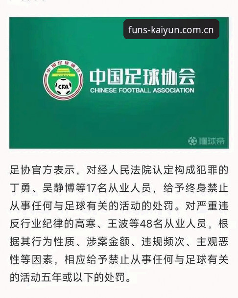 中国足协第三批禁足名单公布，如何通过kaiyun体育平台深度解读这场反腐风暴？